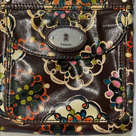 Fossil Key-Per Multicolor Floral Leather Crossbody Bag - Picture 4 of 11